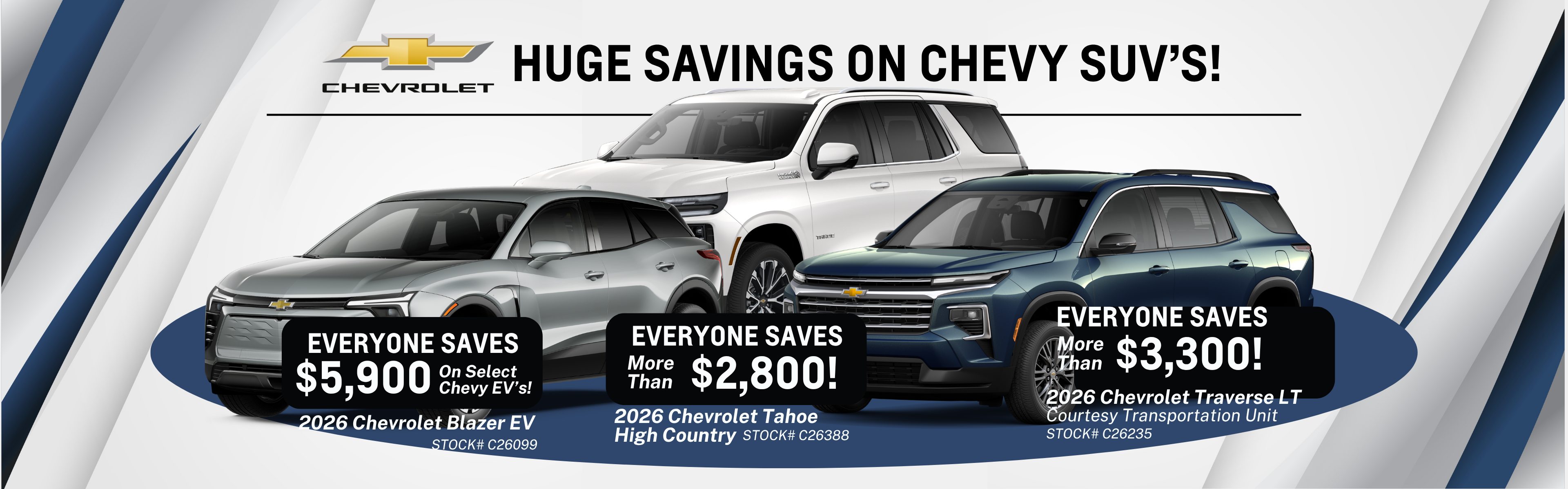 Chevy SUV's at Salvadore Chevrolet