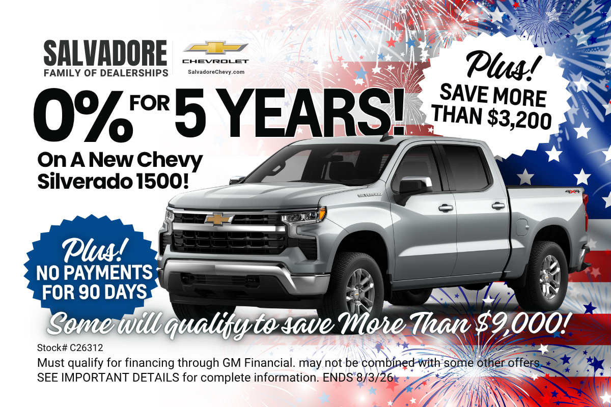 Save on Chevy Silverado at Salvadore Chevrolet