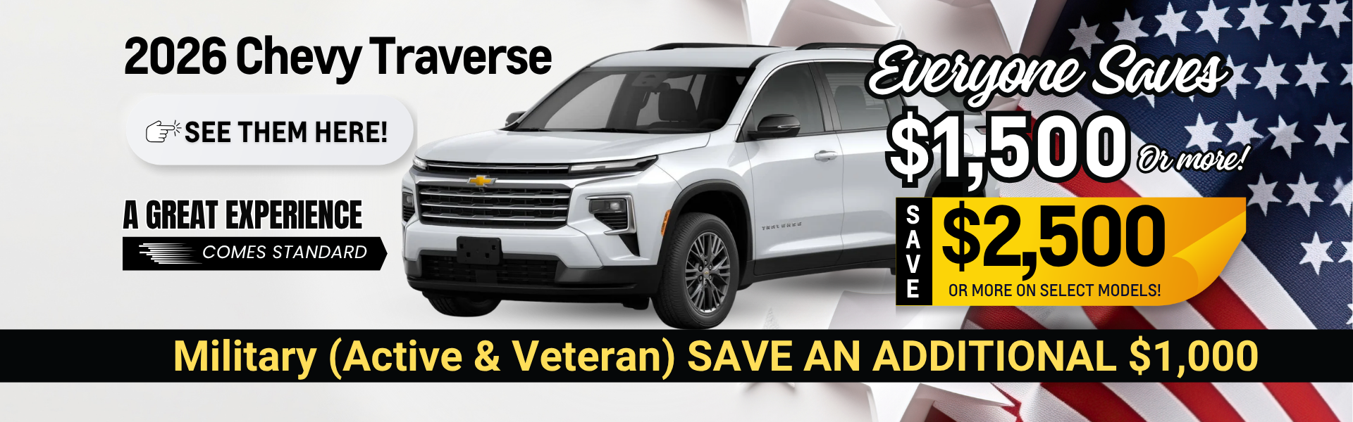 Best Savings on Chevy Traverse at Salvadore Chevrolet