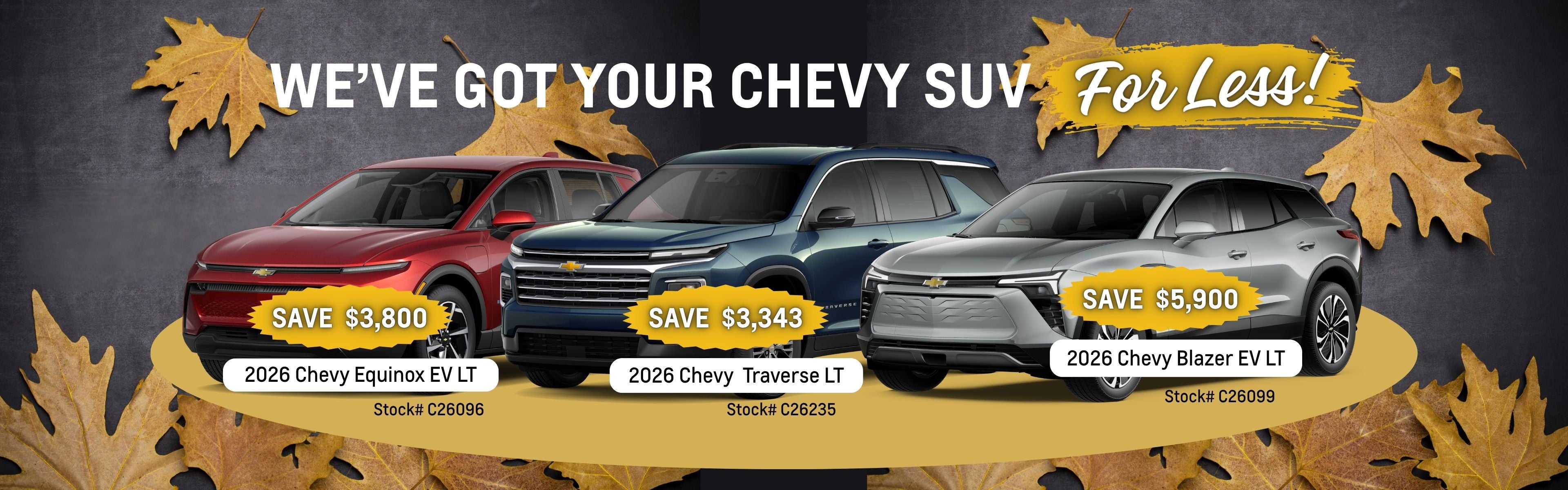 Save On Chevy SUV's at Salvadore!