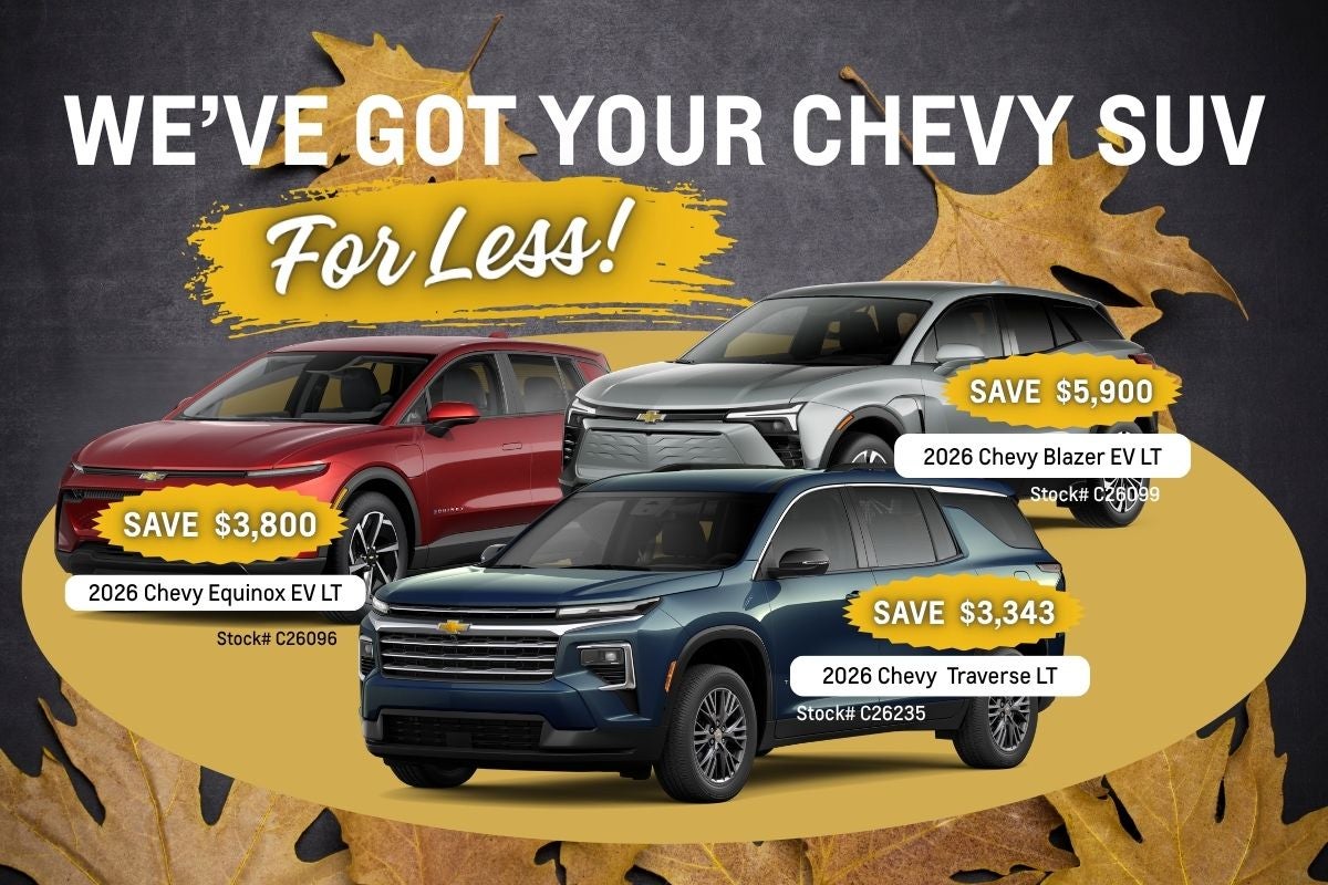 Save on Chevy SUV's at Salvadore